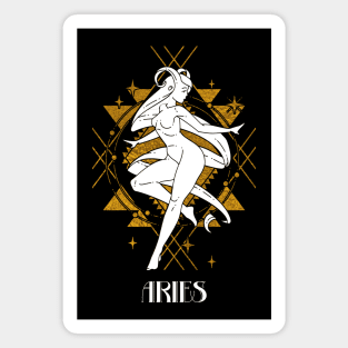 Aries zodiac design Magnet